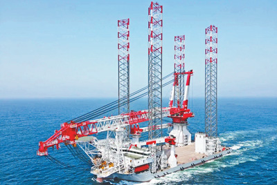 意昂2官方：海上风电安装平台“大桥海风”号在江苏南通交付